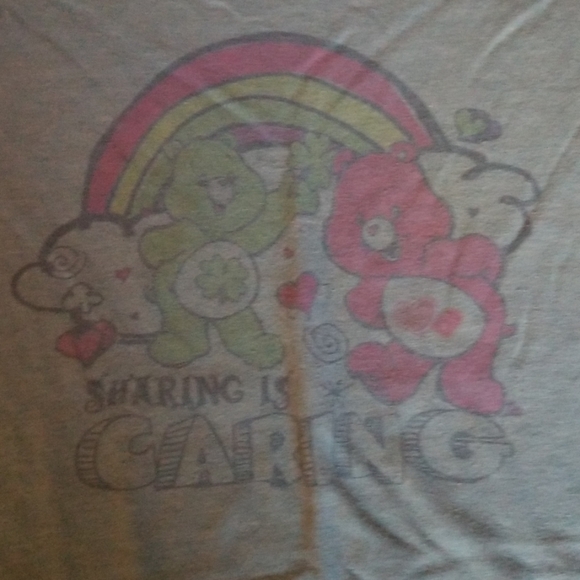 Vintage Care Bears tank with cut neckline/sleeve - Picture 2 of 2